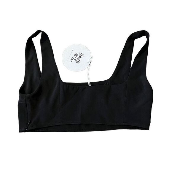 Princess Polly Black Crop Top Size 4 - Picture 2 of 4